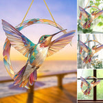 Breloque de jardin colibri