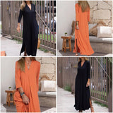 Robe élégante et confortable avec col en V