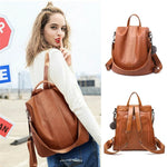 Sac à bandoulière antivol en cuir PU