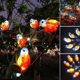 Lumières Solaires pour Arbres Ensemble de 5 Oiseaux en Résine