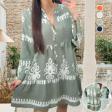 Robe babydoll boutonnée à col en V