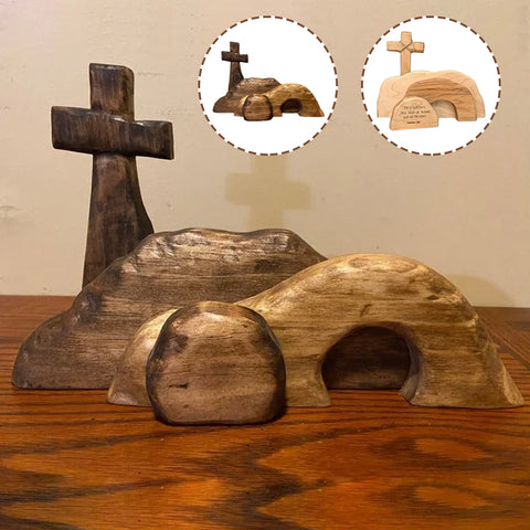Décorations en bois pour la croix de Pâques