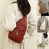 Sac ceinture décontracté à fermeture éclair pour femme