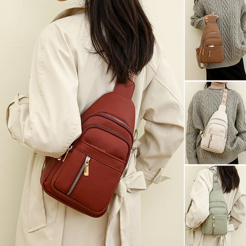Sac ceinture décontracté à fermeture éclair pour femme