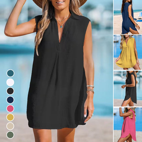 Robe de plage à décolleté en V profond