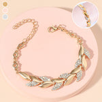 Bracelet Feuilles Strass