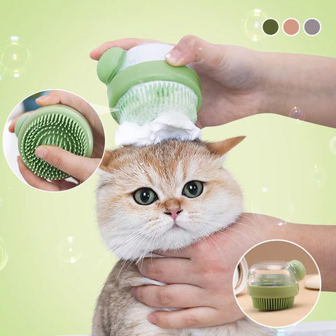 Brosse de bain en silicone pour animaux de compagnie