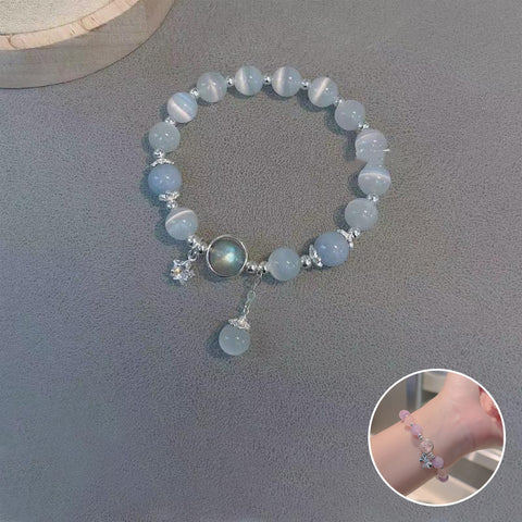 Bracelet imitation œil de chat cristal de papillon