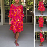 Robe à manches amples avec imprimé