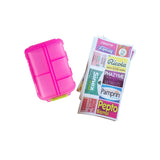 Organisateur de pilules portable avec étiquettes