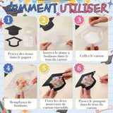 Ensemble de cartes à bonbons en forme de mortier de graduation