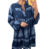 Robe babydoll boutonnée à col en V