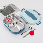 Boite à repas portable de grande capacité en acier inoxydable