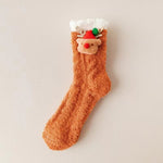 Chaussettes de Noël pelucheuses