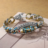 Bracelets avec Mantra à Six Caractères et Dzi à Neuf Yeux