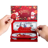 Enveloppe rouge de Noël pliable à 6 compartiments
