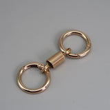 Porte-clés double anneau à ressort nordique rétro