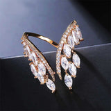 Bracelet et bague ailes d'ange