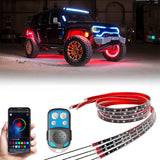 Bande LED flexible RVB étanche pour châssis de voiture(4pcs)