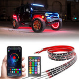 Bande LED flexible RVB étanche pour châssis de voiture(4pcs)