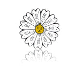 Broche en forme de roue tournante