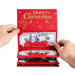 Enveloppe rouge de Noël pliable à 6 compartiments