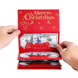 Enveloppe rouge de Noël pliable à 6 compartiments