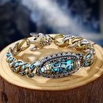 Bracelets avec Mantra à Six Caractères et Dzi à Neuf Yeux