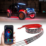 Bande LED flexible RVB étanche pour châssis de voiture(4pcs)