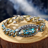 Bracelets avec Mantra à Six Caractères et Dzi à Neuf Yeux