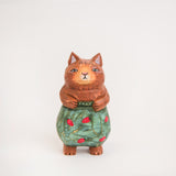 Ornement chaton sculpté en bois