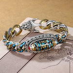 Bracelets avec Mantra à Six Caractères et Dzi à Neuf Yeux