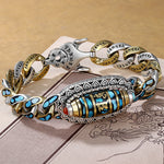 Bracelets avec Mantra à Six Caractères et Dzi à Neuf Yeux
