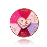 Broche en forme de roue tournante