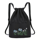 Sac à bandoulière brodé avec pochette à cordon