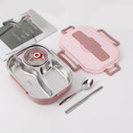 Boite à repas portable de grande capacité en acier inoxydable