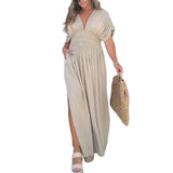 Robe longue Maxi Effortless à encolure en V fendue