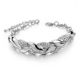Bracelet Feuilles Strass