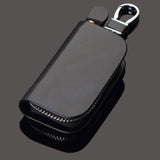 Porte-clés de voiture en cuir et grain de bois