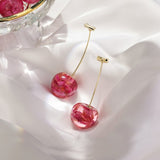 Boucles d'oreilles en forme de cerise