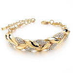 Bracelet Feuilles Strass