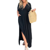 Robe longue Maxi Effortless à encolure en V fendue