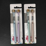 Brosse à dents à trois têtes et trois faces