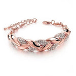 Bracelet Feuilles Strass