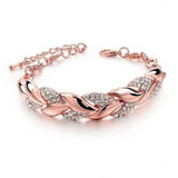 Bracelet Feuilles Strass