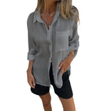 Chemise à revers polyvalente avec une grande poche