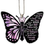 Pendentif Croix Papillon Coloré Unique