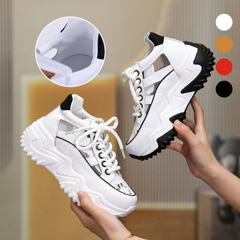 Chaussures Montantes Creuses à Semelle Epaisse