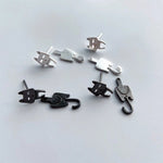 Boucle D'oreille Chat en argent