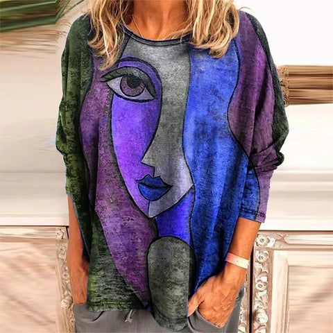 T-shirt à Imprimé Visage